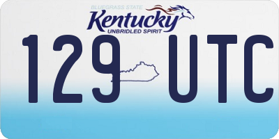 KY license plate 129UTC