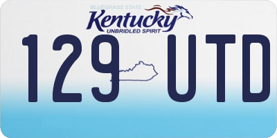 KY license plate 129UTD