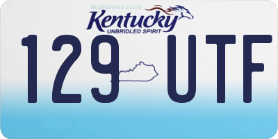 KY license plate 129UTF