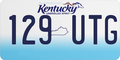 KY license plate 129UTG