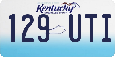 KY license plate 129UTI