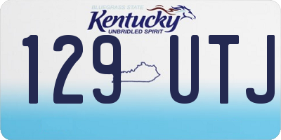 KY license plate 129UTJ