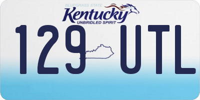 KY license plate 129UTL