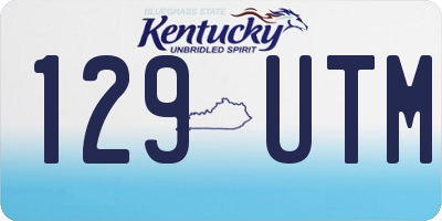 KY license plate 129UTM