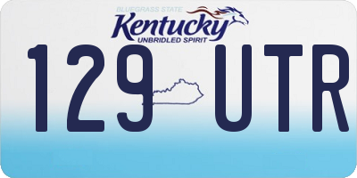 KY license plate 129UTR