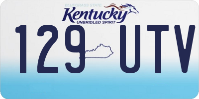 KY license plate 129UTV