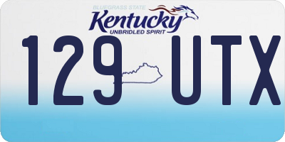 KY license plate 129UTX