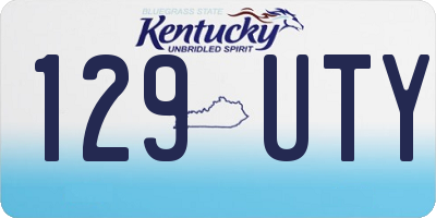 KY license plate 129UTY