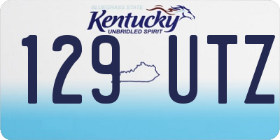 KY license plate 129UTZ