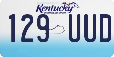 KY license plate 129UUD