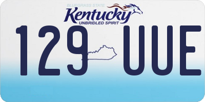 KY license plate 129UUE