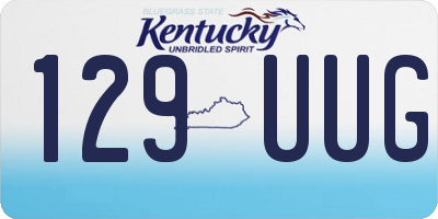 KY license plate 129UUG