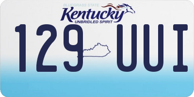 KY license plate 129UUI