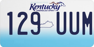 KY license plate 129UUM