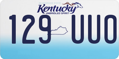 KY license plate 129UUO