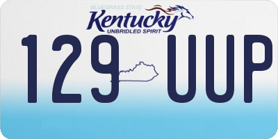 KY license plate 129UUP