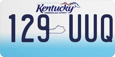 KY license plate 129UUQ