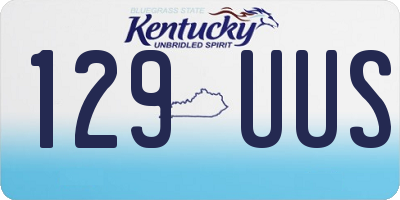 KY license plate 129UUS