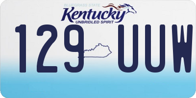 KY license plate 129UUW