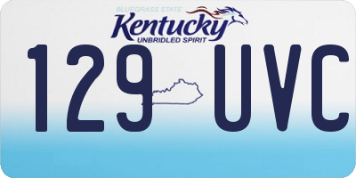 KY license plate 129UVC
