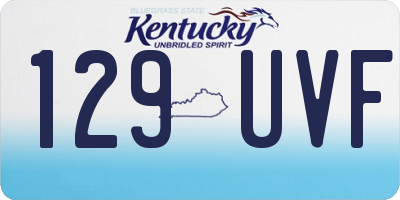 KY license plate 129UVF
