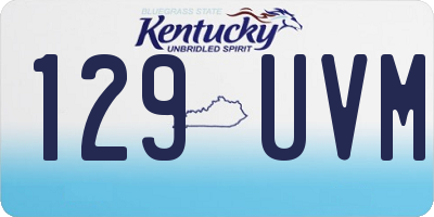 KY license plate 129UVM
