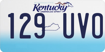 KY license plate 129UVO