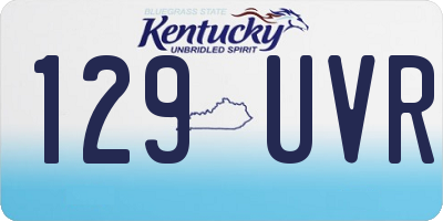 KY license plate 129UVR