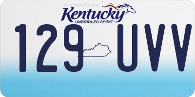 KY license plate 129UVV