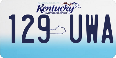 KY license plate 129UWA