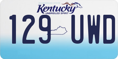 KY license plate 129UWD