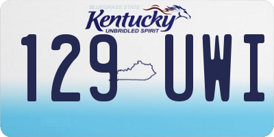 KY license plate 129UWI