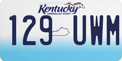 KY license plate 129UWM