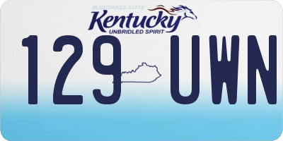 KY license plate 129UWN