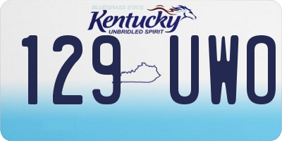 KY license plate 129UWO