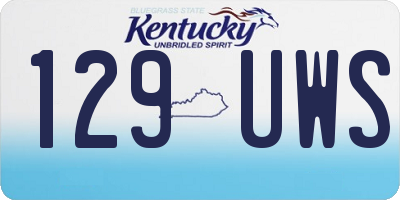 KY license plate 129UWS