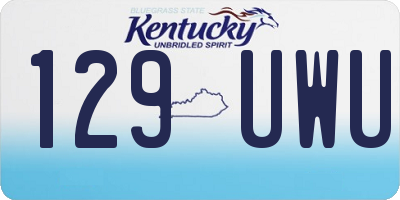 KY license plate 129UWU