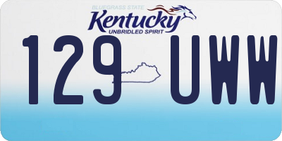 KY license plate 129UWW