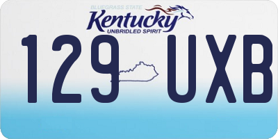 KY license plate 129UXB