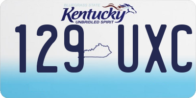 KY license plate 129UXC