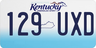 KY license plate 129UXD