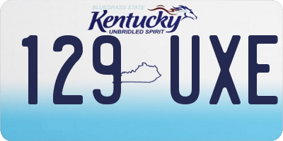 KY license plate 129UXE