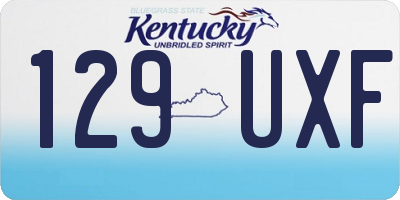 KY license plate 129UXF