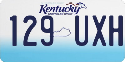KY license plate 129UXH