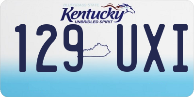 KY license plate 129UXI
