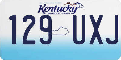 KY license plate 129UXJ