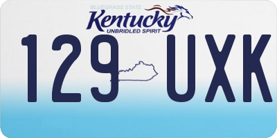 KY license plate 129UXK