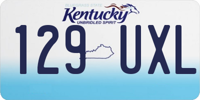 KY license plate 129UXL