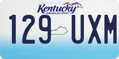KY license plate 129UXM