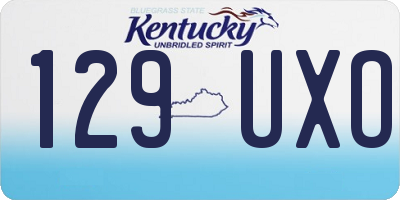 KY license plate 129UXO